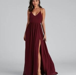 Windsor Shailene‎ Lace Back Chiffon Formal Dress Size Small